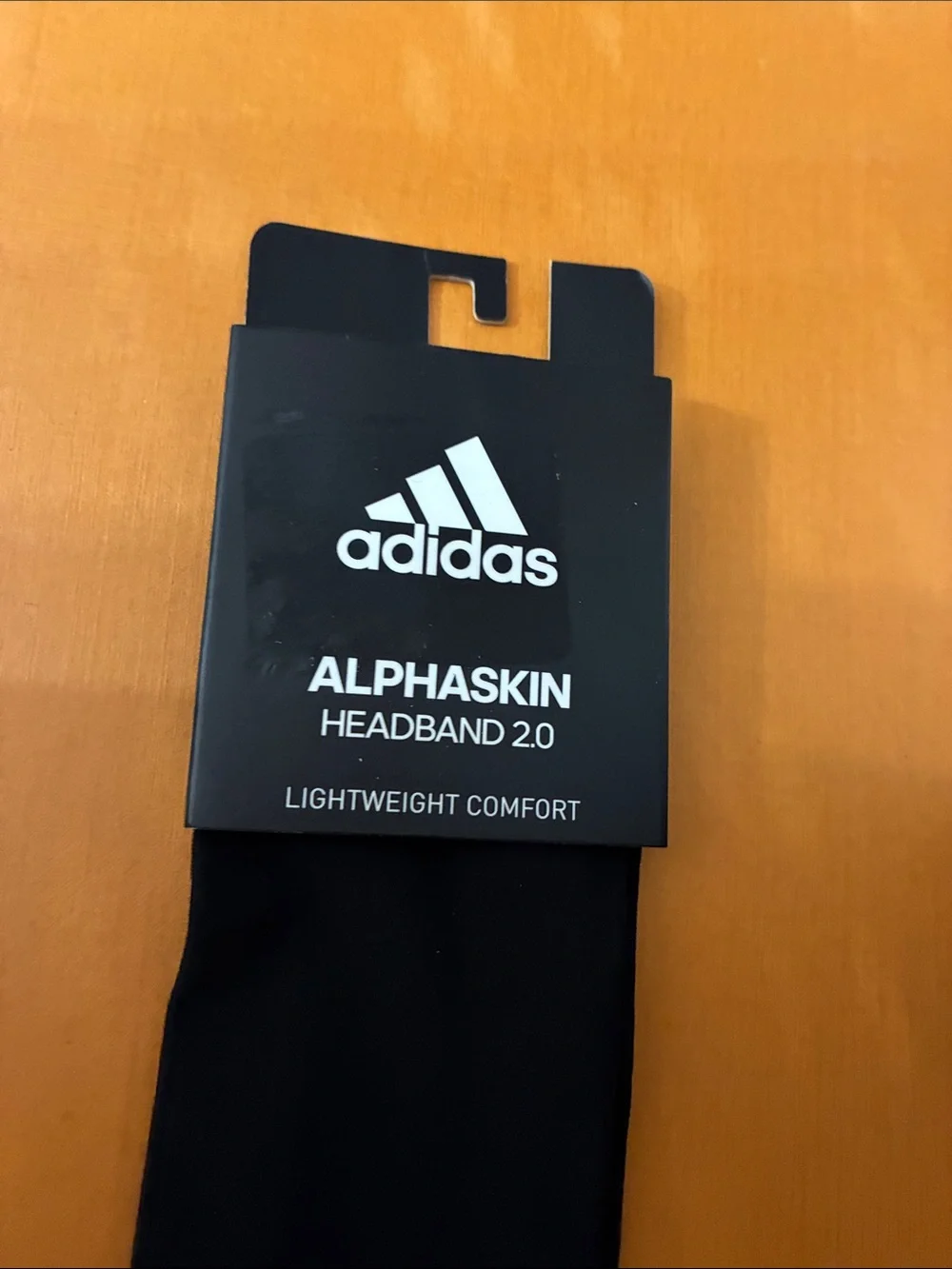 adidas Black Headband with White Logo